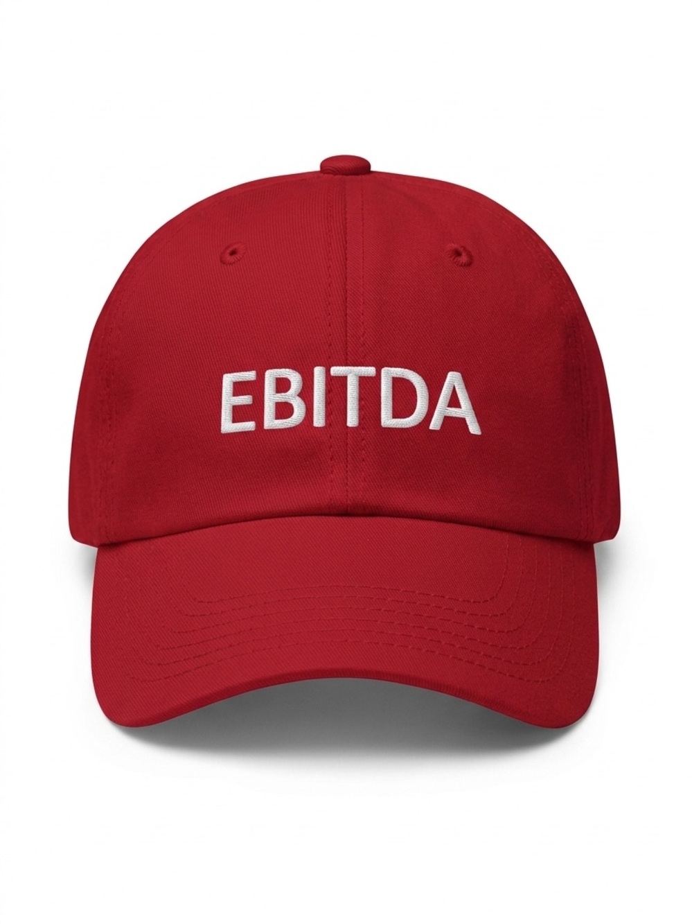 Vintage Style 47 Brand EBITDA Red Strapback Dad Hat Cap OSFA